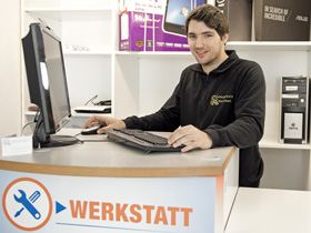 Computer-Reparatur Annahme fr die IT-Werkstatt
